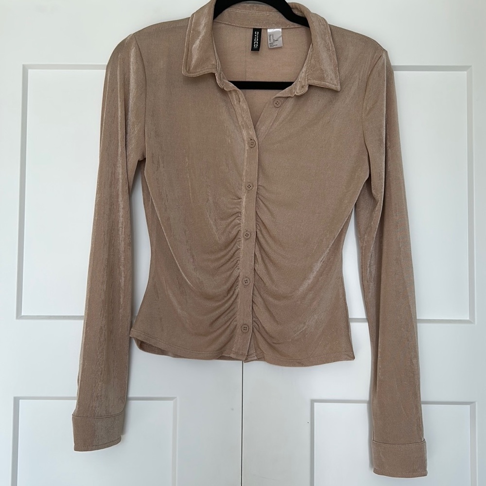 H&M Ruched Silky Top